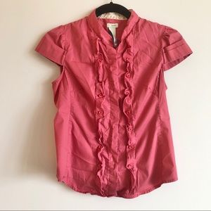 ⭐️ 2 FOR $40 ⭐️ ANTHRO ODILLE RUFFLE BUTTON DOWN TOP